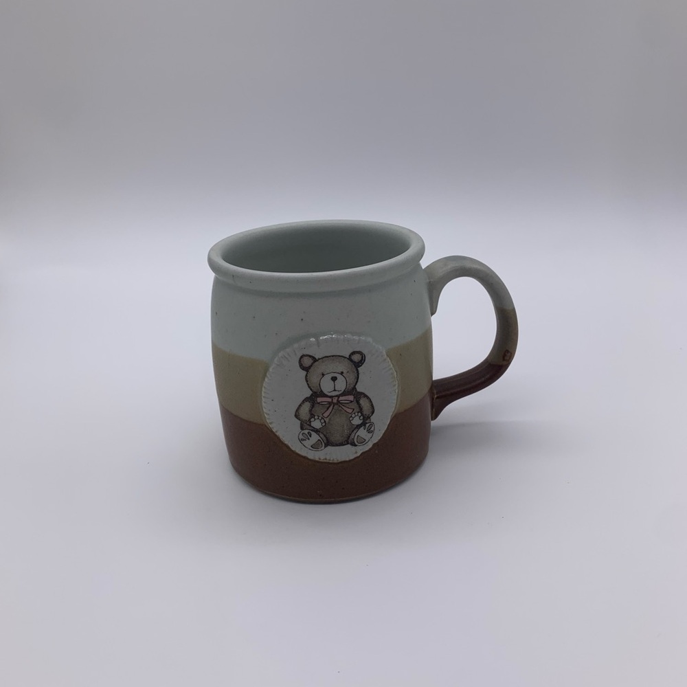 Vtg. Otagiri Japan Medallion Teddy Bear 12 Oz Stoneware Coffee Mug